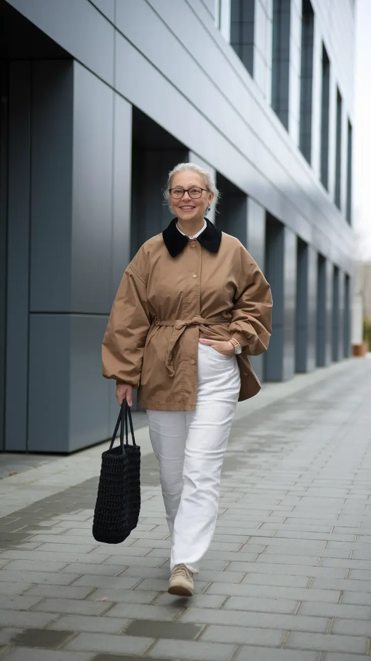 fall outfits for women over 60 casual Modern Structure Meets Weekend Ease