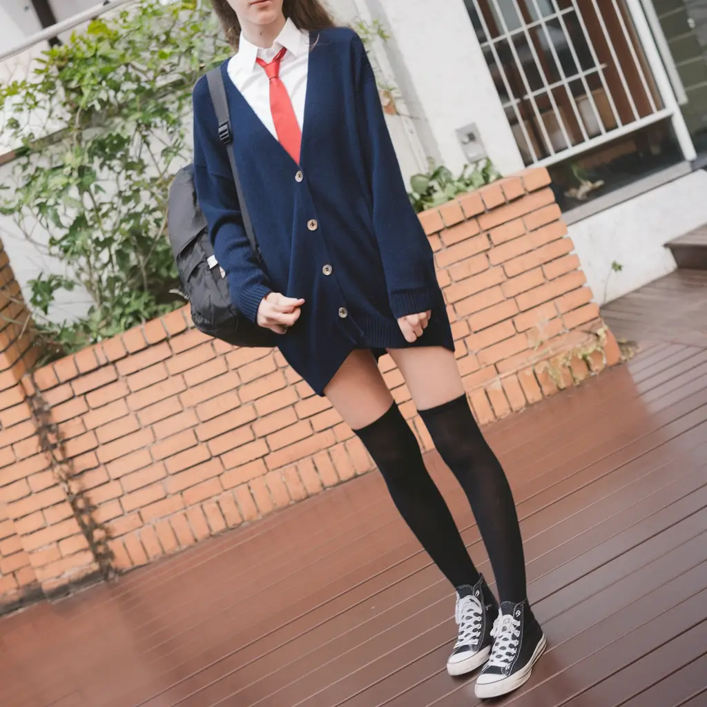 cute school outfits 2025 Oversized Cardigan Meets Sporty Cool