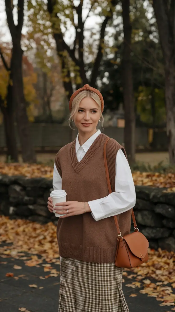 cute school outfits 2025 Autumn Vibes in Earthy Tones