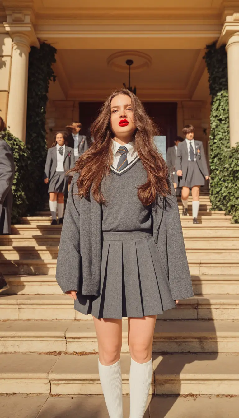 cute school outfits 2025 Classic School Uniform with a Modern Twist