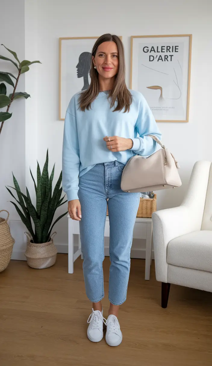 early fall outfits Powder Blue for the Pre-Fall Blues