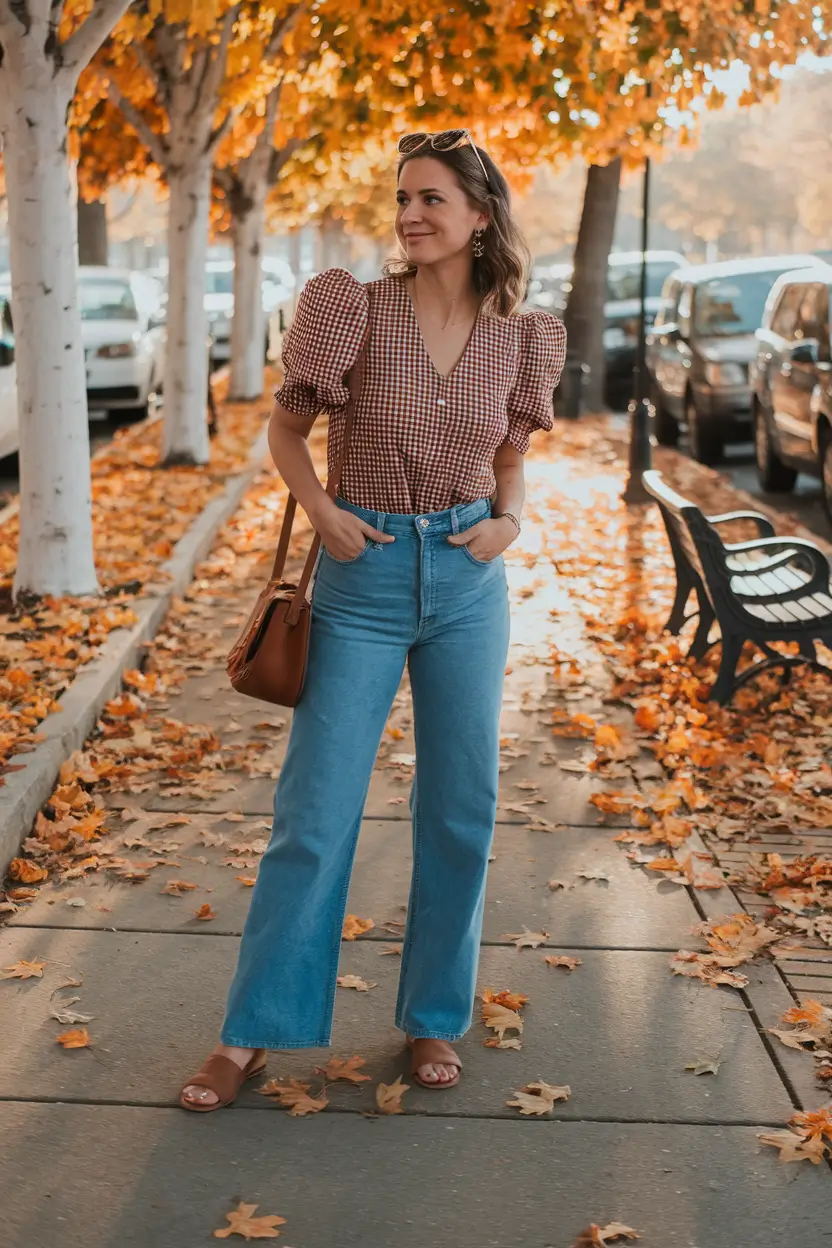early fall outfits Rustic Romance in Gingham