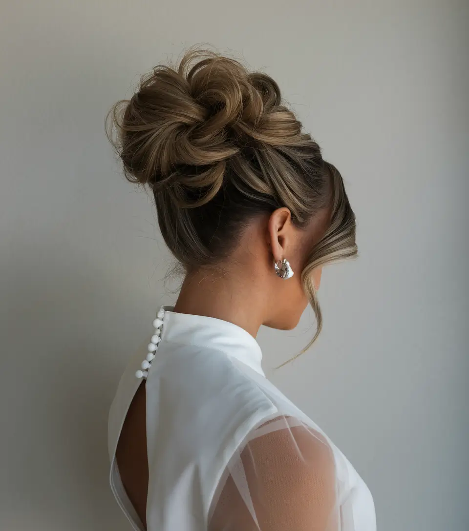 end of summer hairstyles ideas 2025 romantic voluminous bun