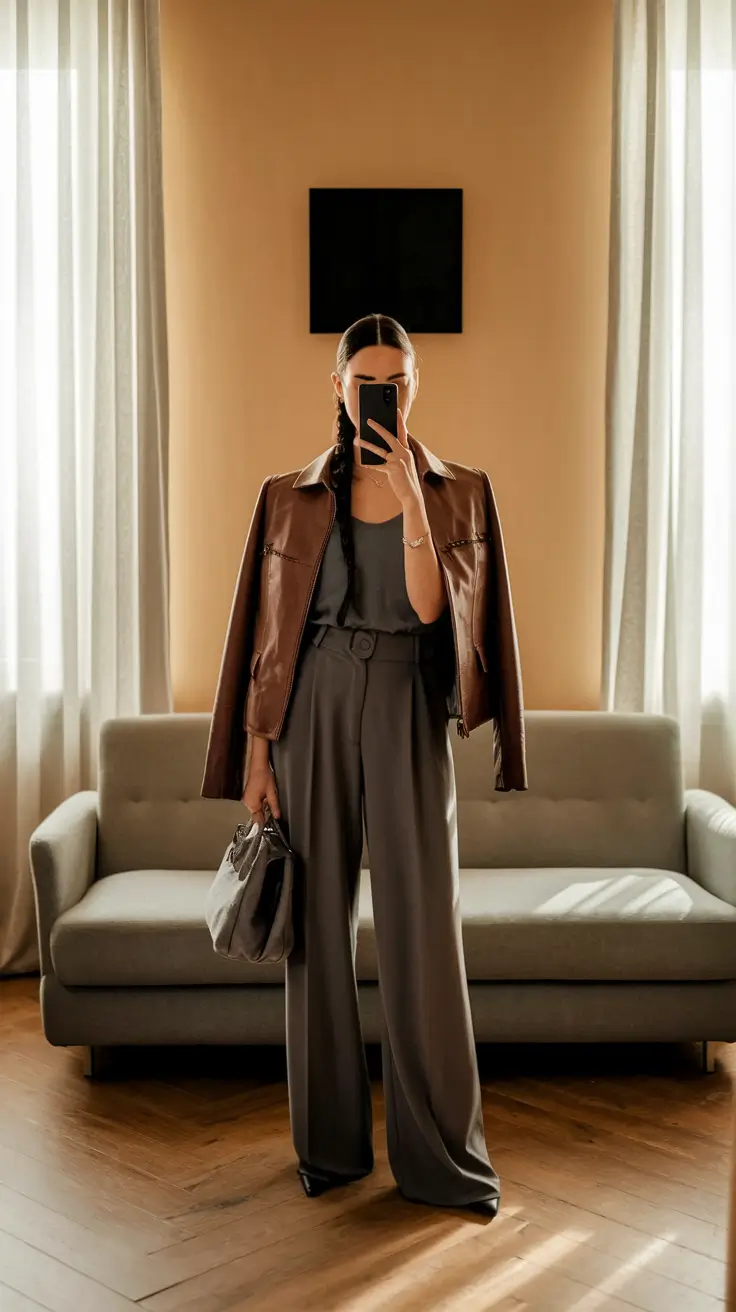 fall outfits for everyday Modern Texture Play in Deep Neutrals