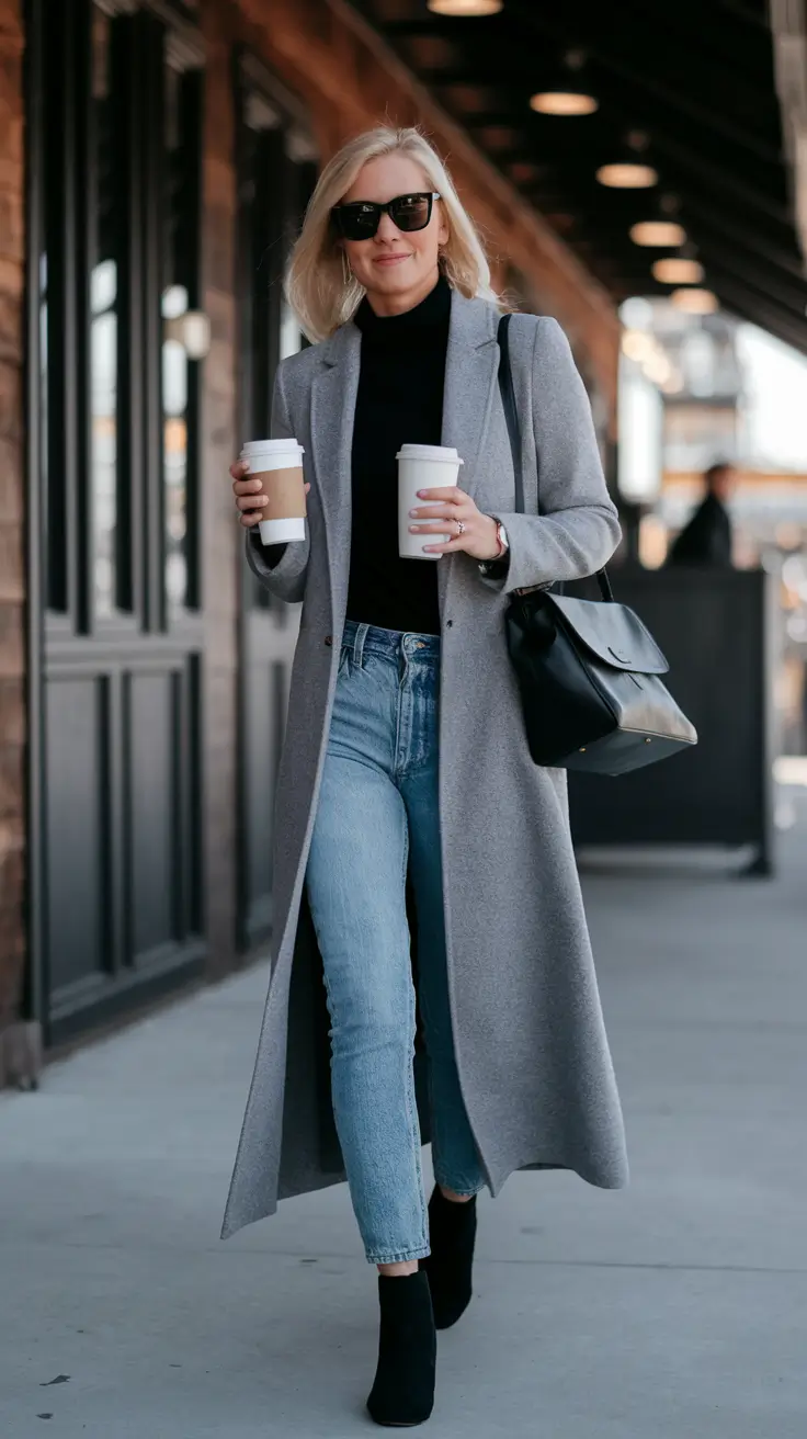 fall outfits with boots classy Coffee Date Sharp with Tailored Cool