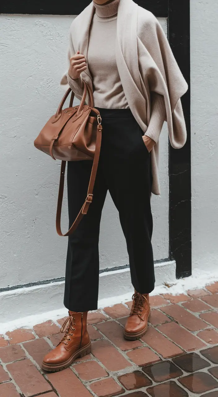 fall outfits with boots Coffee-Toned Utility Meets Street Softness