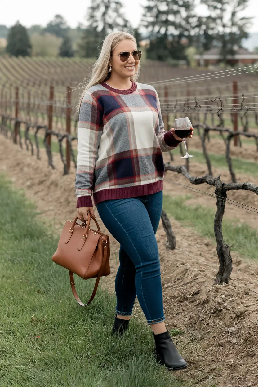 fall plus size fashion Casual Vineyard Layers
