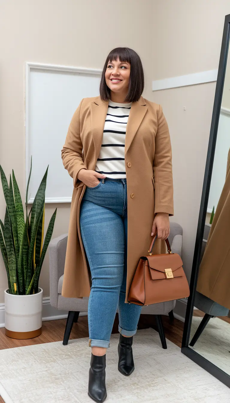 fall plus size fashion Urban Edge with Collegiate Vibes