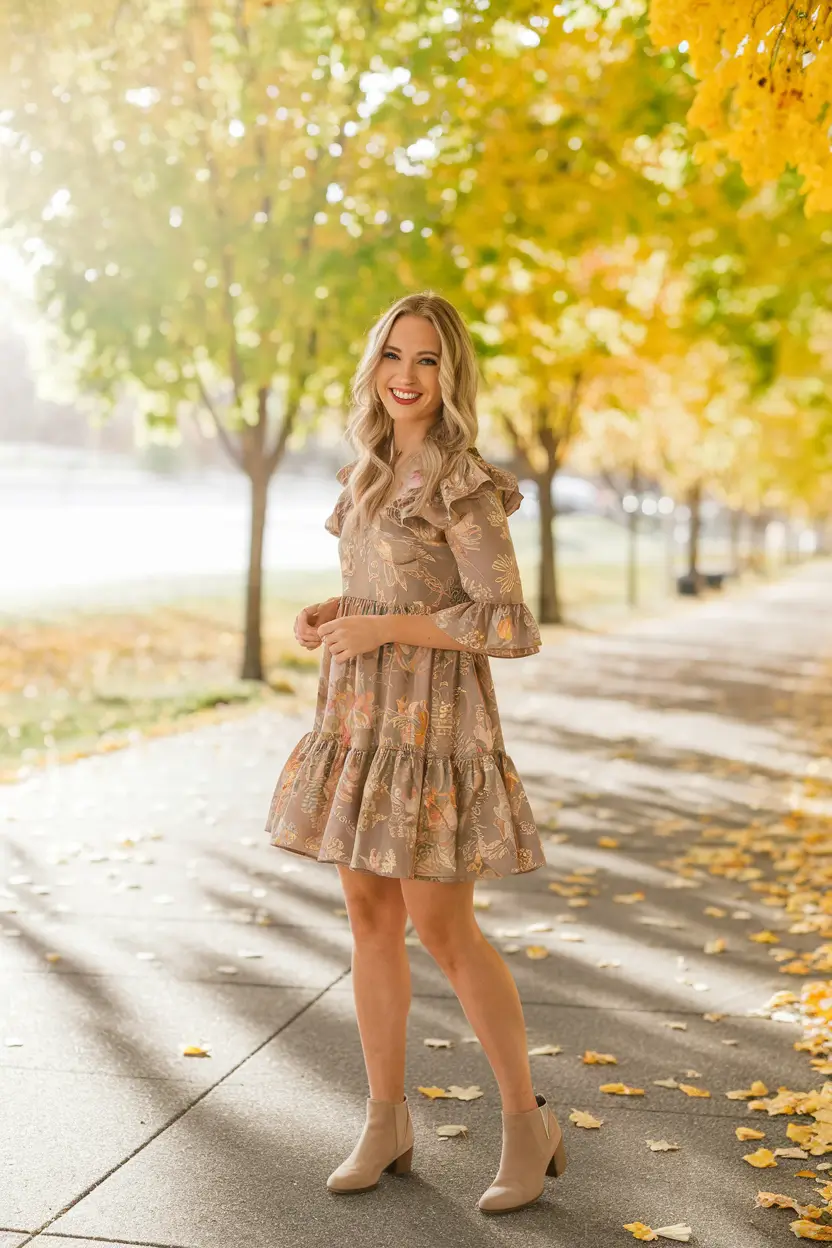 fall birthday outfits 2025 Cute Dress Women Casual