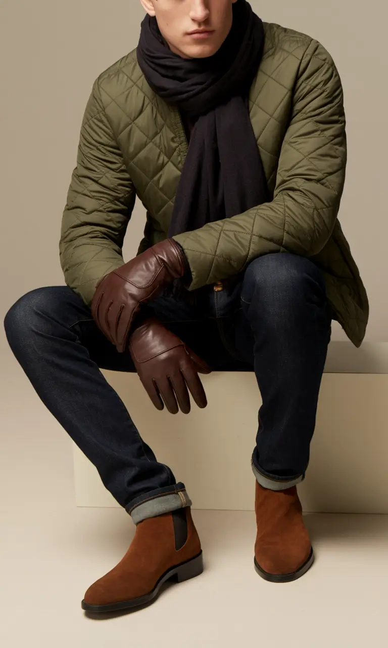 fall business casual outfits men Olive Layers and Refined Textures