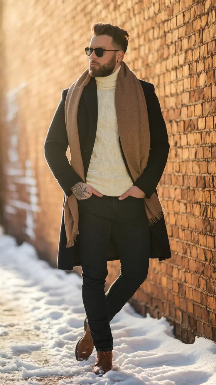 fall business casual outfits men Cold-Weather Elegance with a Rugged Edge