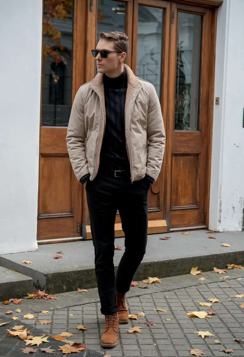 fall business casual outfits men Weekend Workwear with Parisian Cool