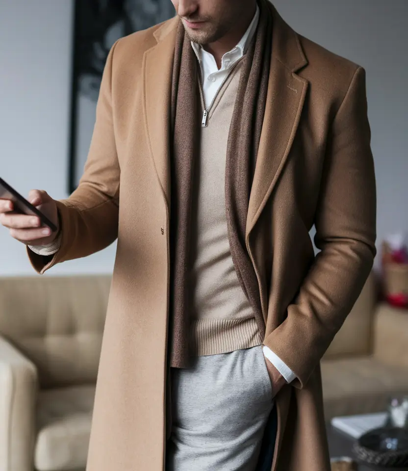 fall business casual outfits men The Coffee-Toned Layering Masterclass