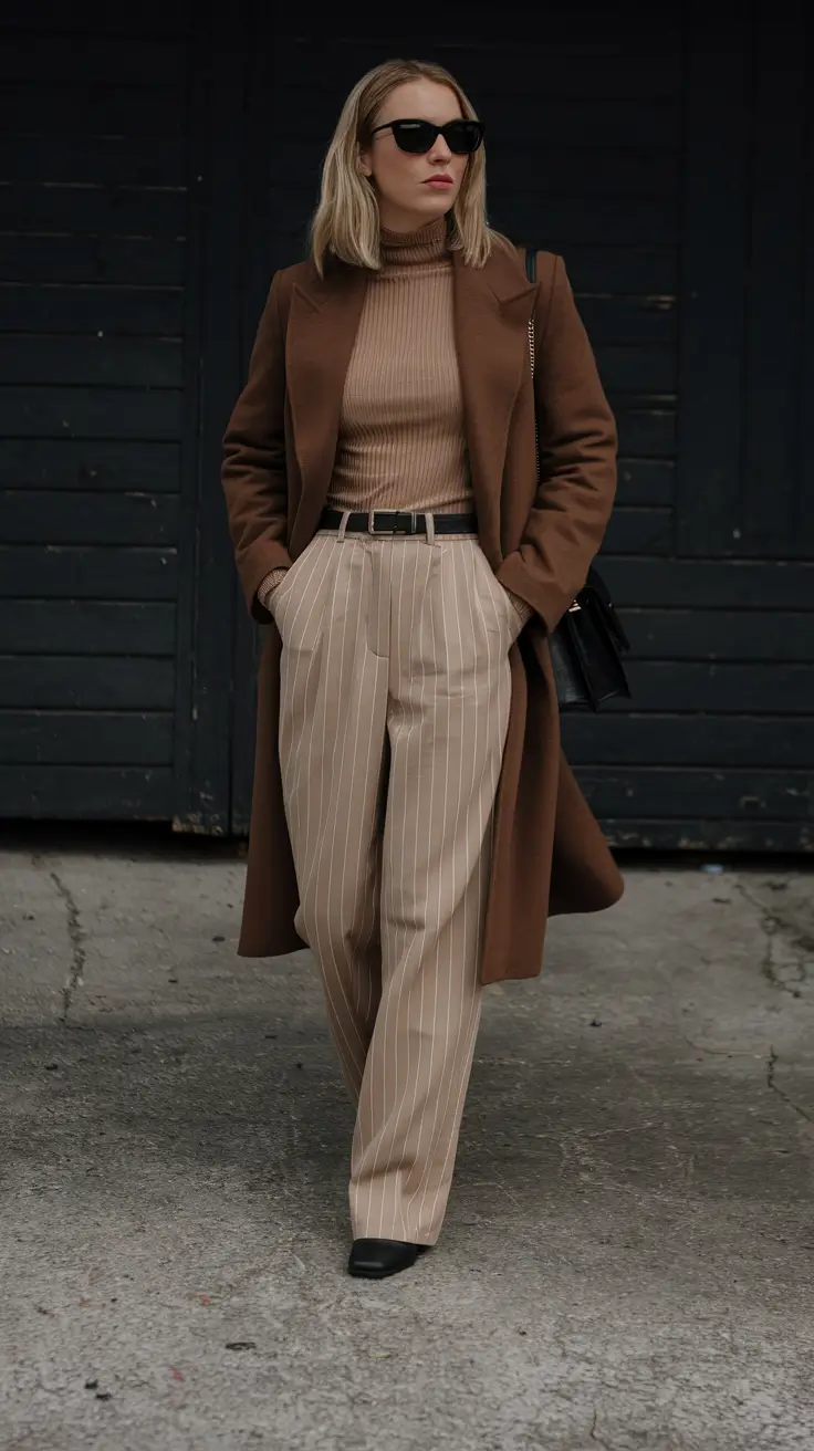 cute fall outfits for women classy Pret-A-Porter Pinstripes