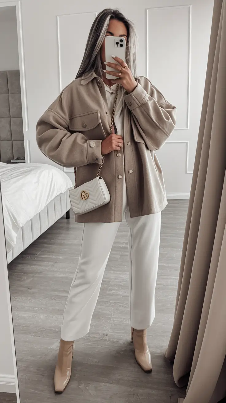 fall fashion outfits Contemporary Neutrals with Edge