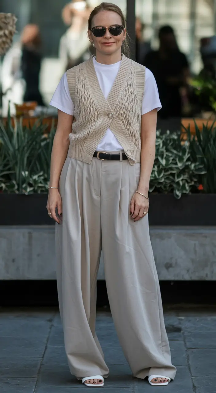 casual autumn street style women Minimalism with a Menswear Twist