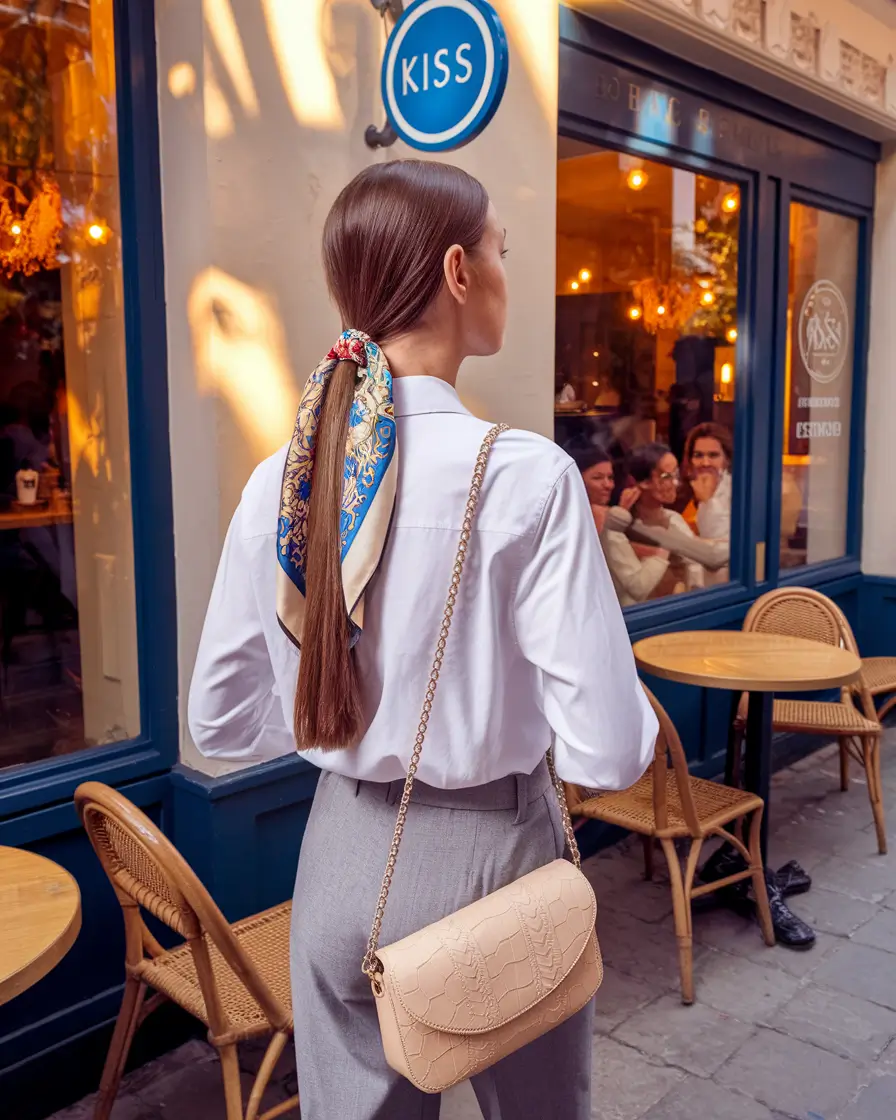 fall hairstyles for women Wrapped Low Ponytail with a Silk Twist