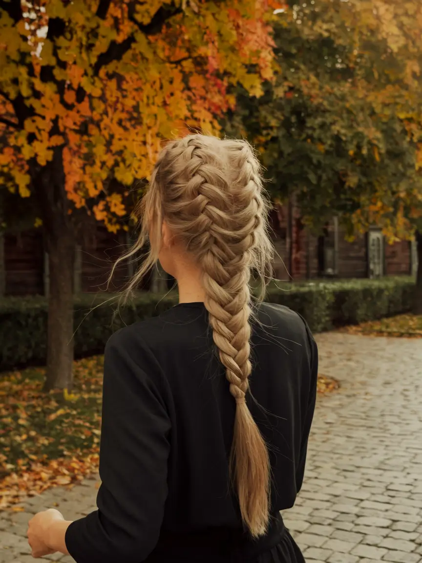 braided hairstyles for black women fall 2025 Structured Dutch Braid Down the Back