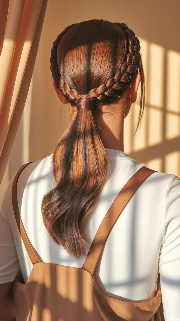 fall 2025 hairstyles black women Bohemian Halo Braid with Loose Ponytail