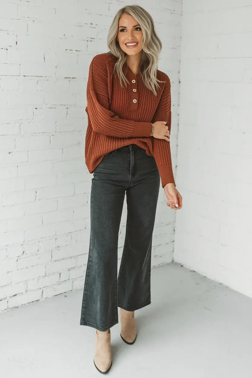casual fall outfits for women Harvest Tones with a Downtown Vibe