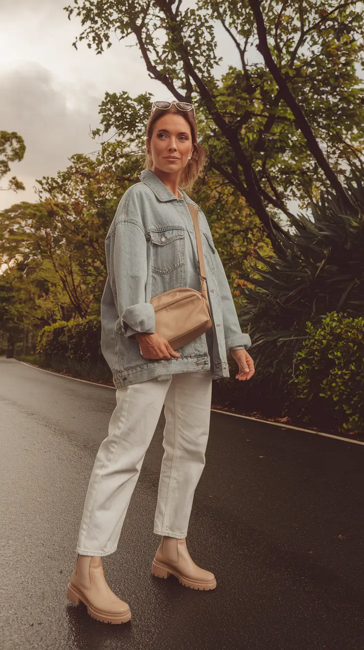 casual fall outfits for women Denim-on-Denim, Elevated Earth-Tones