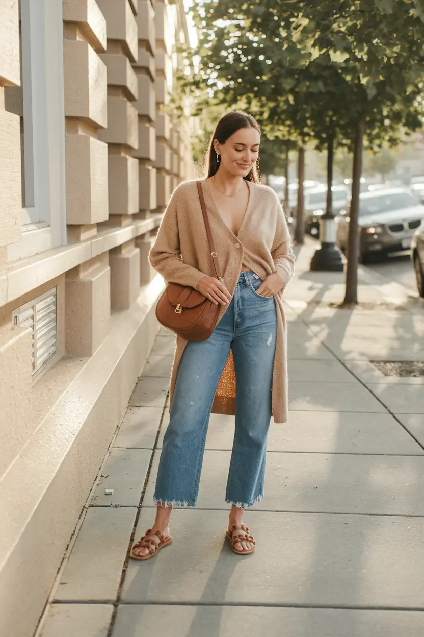casual fall outfits for women Layered Cardigan Chic