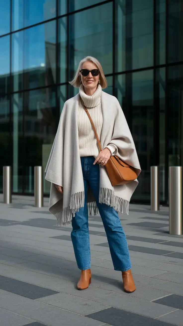 fall outfits for women over 40 Wrapped in Comfort, Styled with Intention