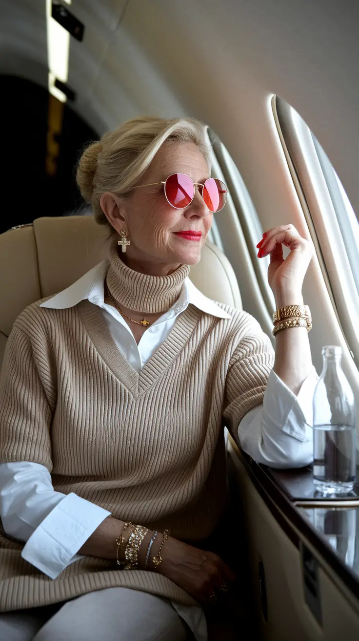 fall fashion women over 50 outfits Jet-Set Neutrals for Cozy Sophistication