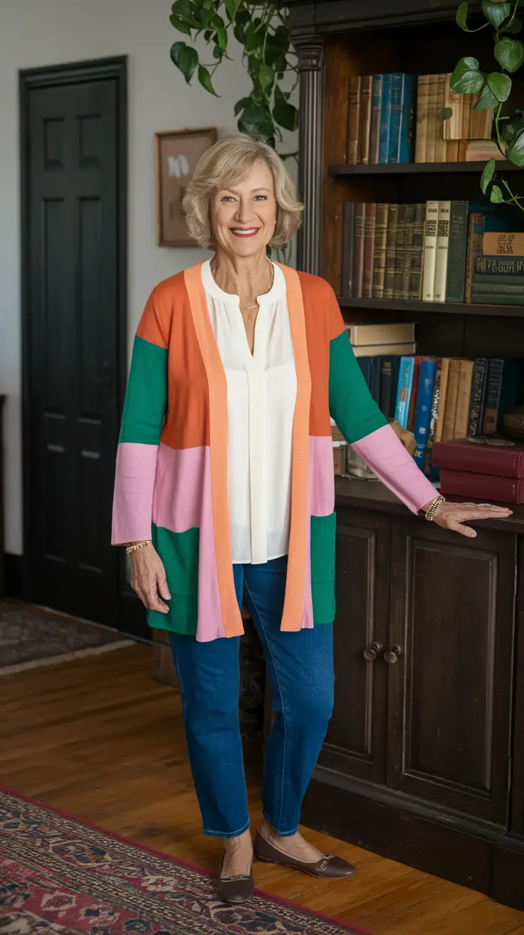 casual fall outfits for women over 50 fashion tips Color Blocked and Cozy