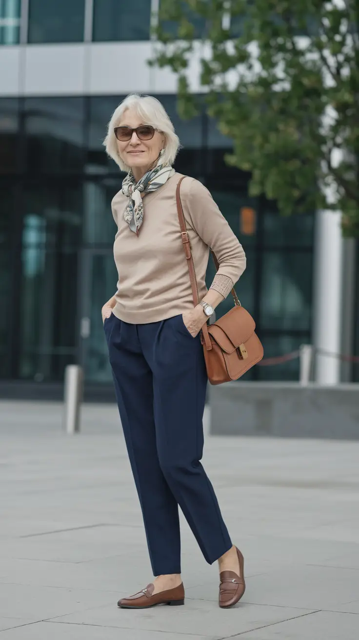 casual autumn street style chic Retro Fall with Modern Ease