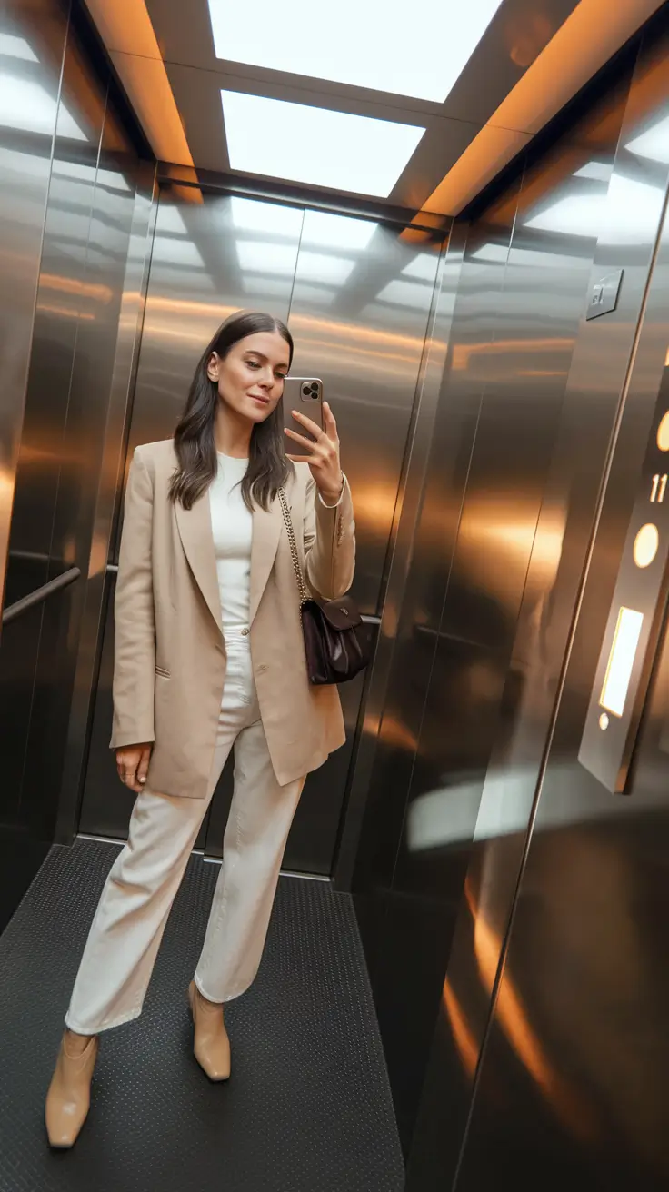 classy business casual Monochrome Minimalism for Modern Days