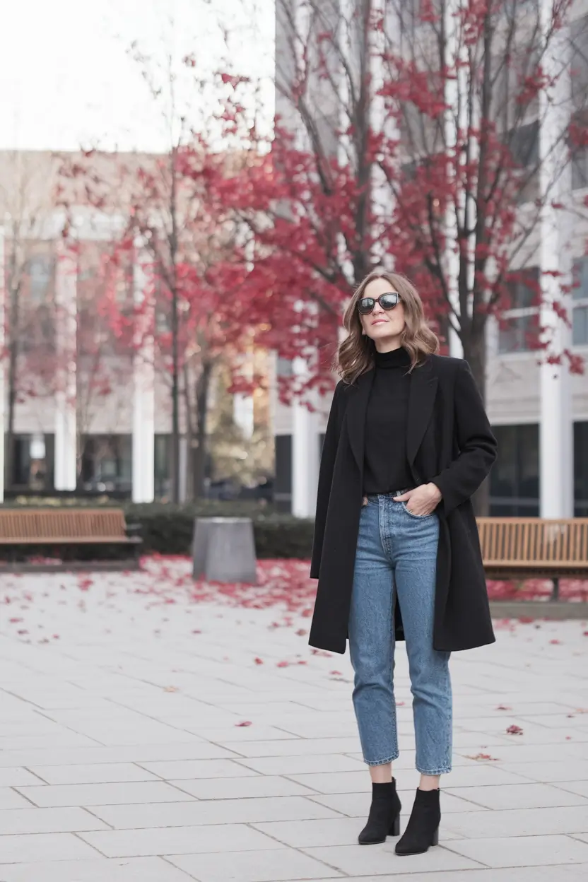 stylish fall outfits classy chic Minimalist Monochrome for Effortless Impact