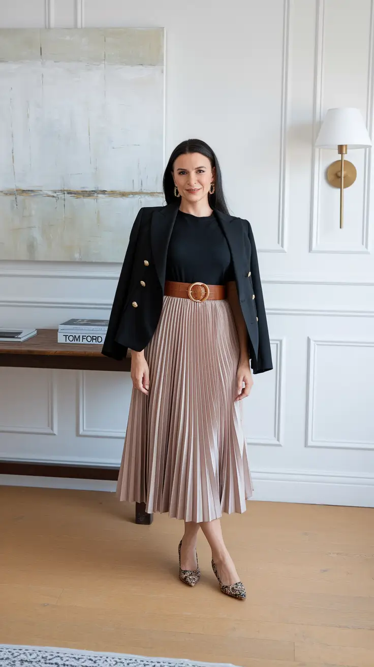 fall skirt outfits women Blazer-Polished & Business Class Chic