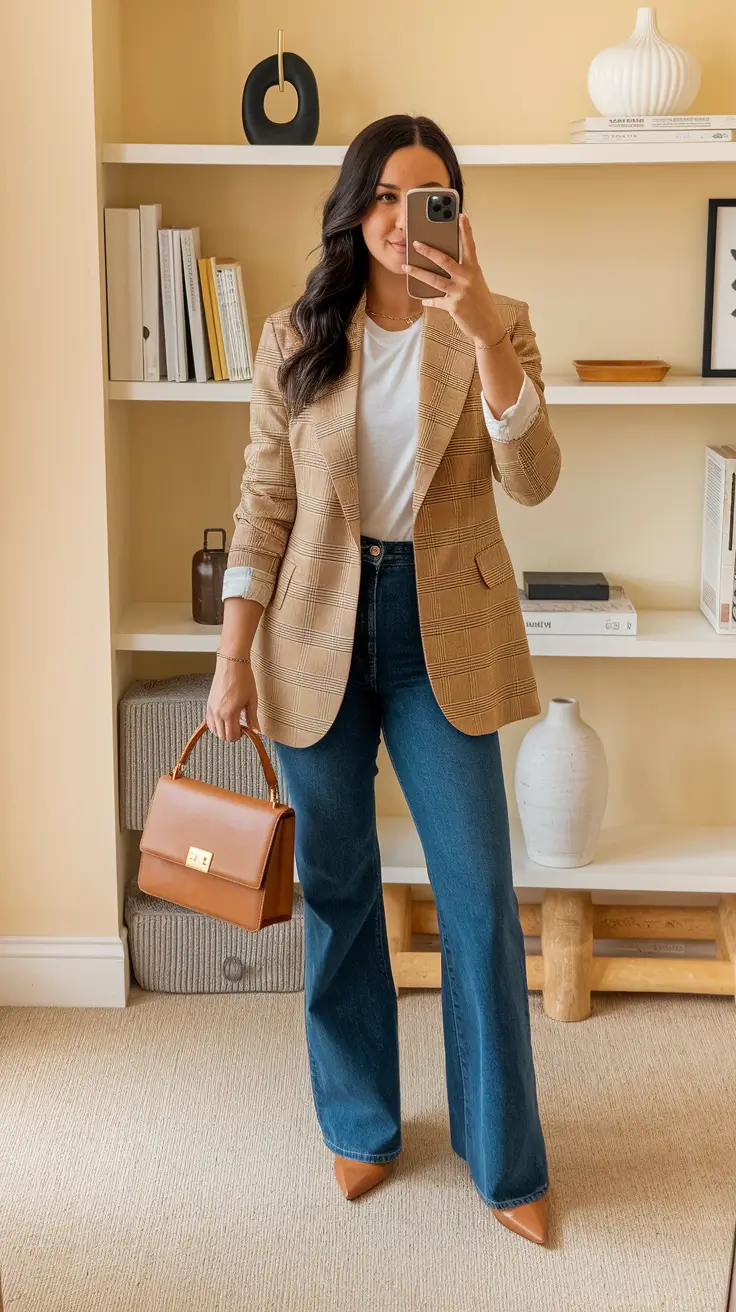 fall work outfits for women jeans Casual Friday with a Twist