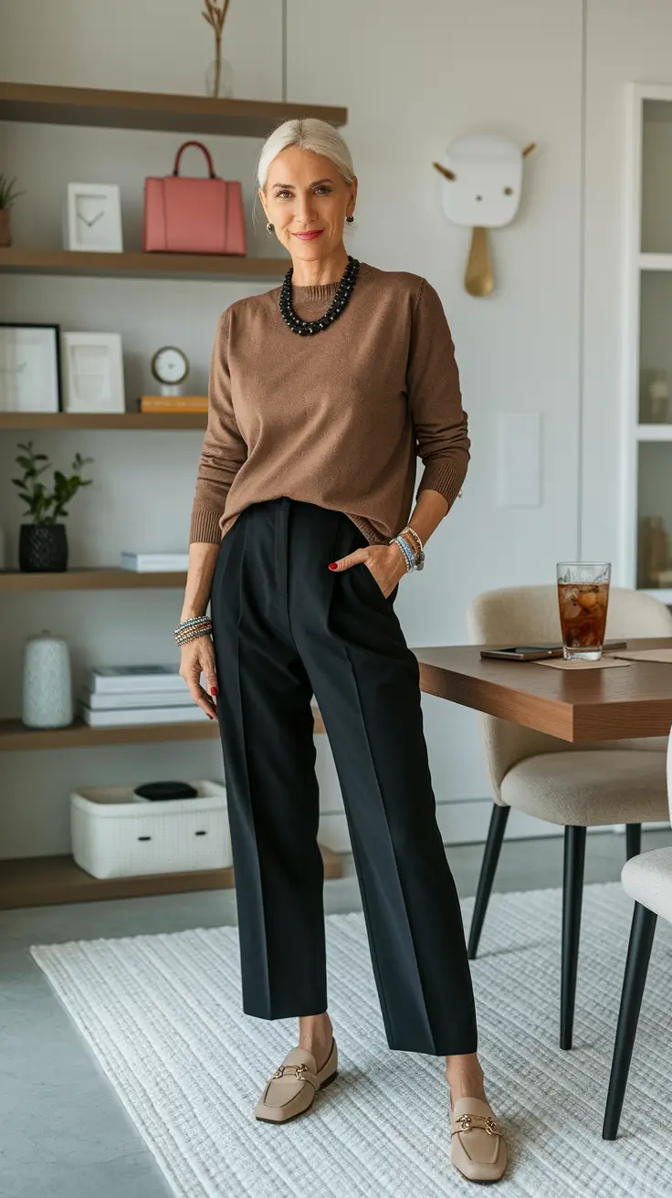 stylish work outfits for women 2025 Warm Tones and Soft Power Dressing