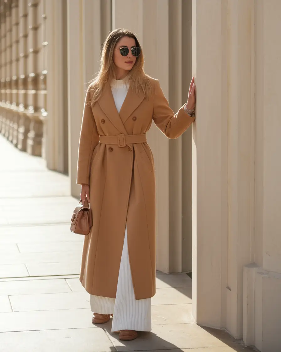 fall fashion inspo women Timeless in Camel and Cream