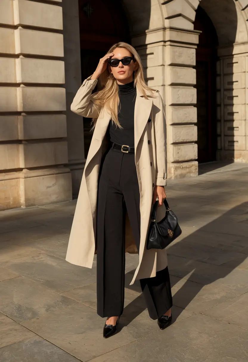 fall fashion inspo women Polished Minimalism in Neutrals