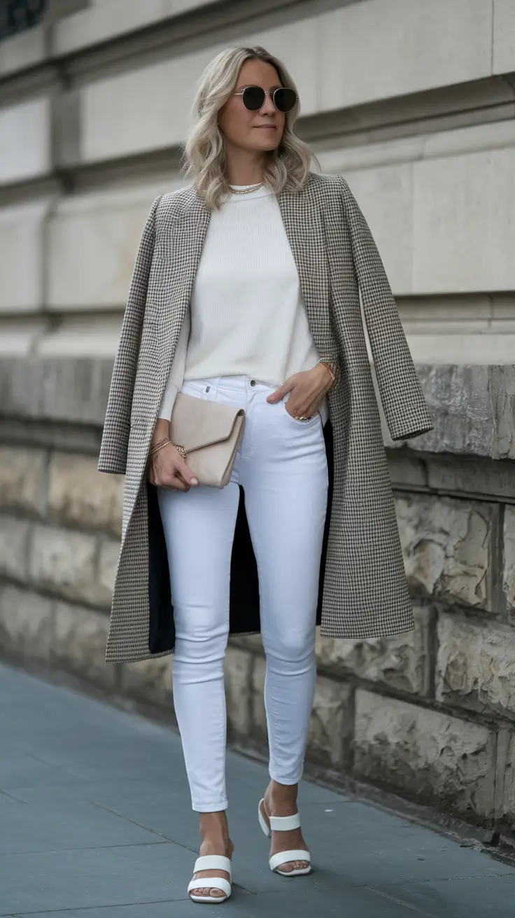 womens fall fashion Monochrome Light and Classic Check