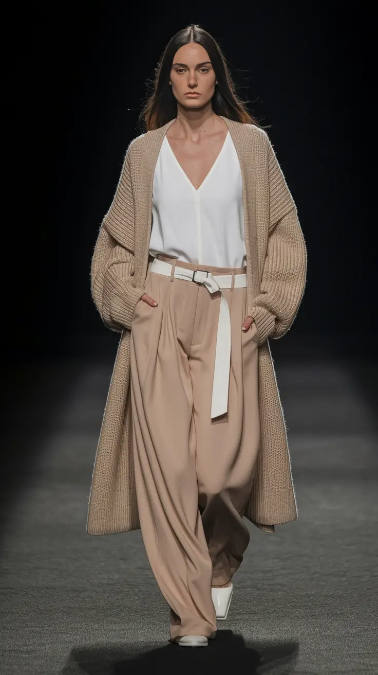 womens fall fashion Monochrome Minimalism in Soft Camel