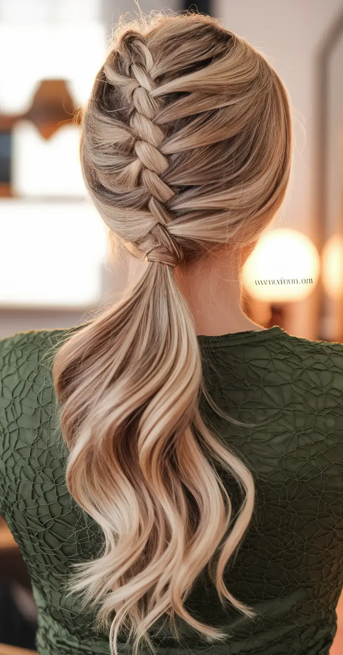first day of school hairstyles Modern French Braid Meets Loose Waves