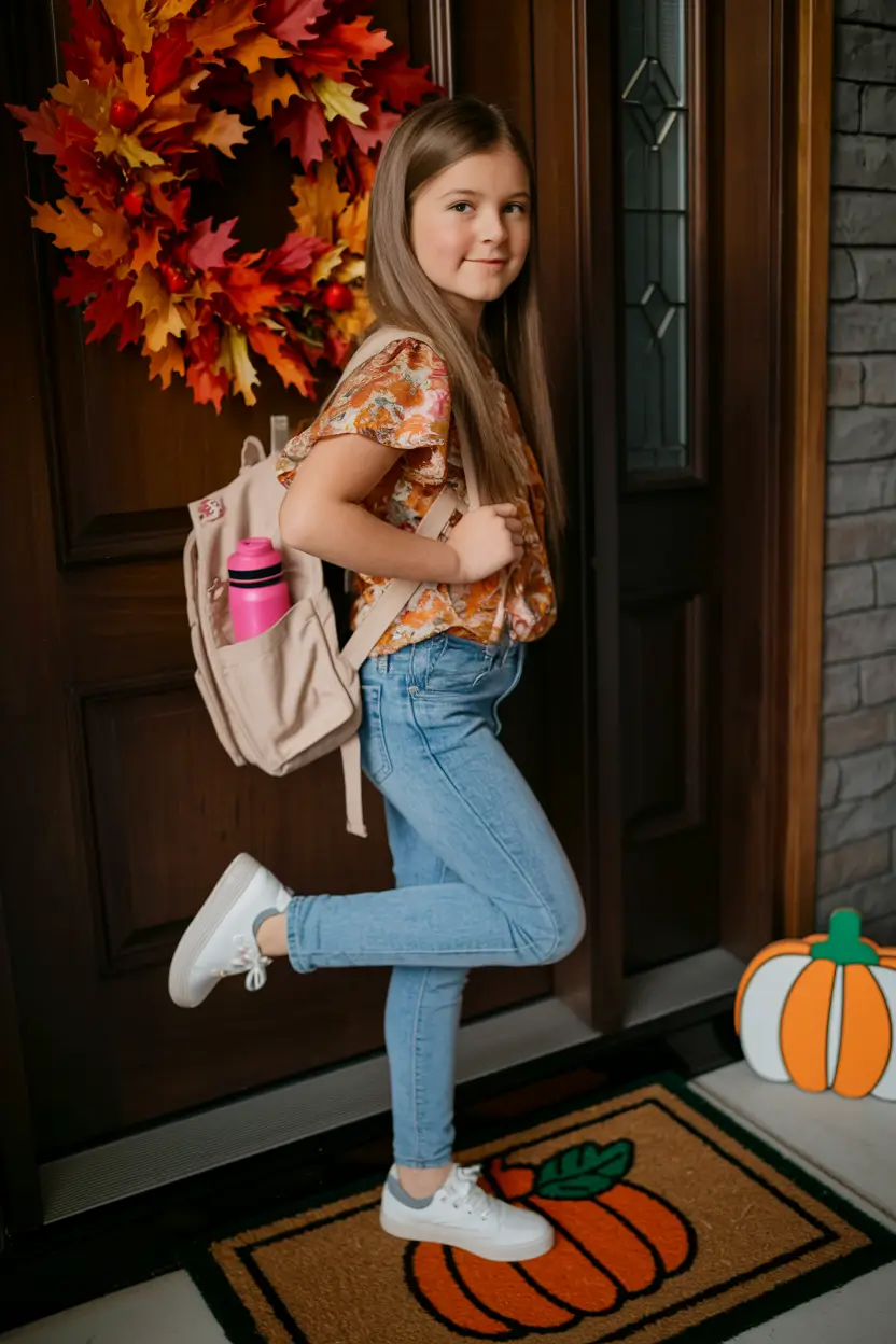 first day of school outfits 2025 Fall Hues and Denim Moods