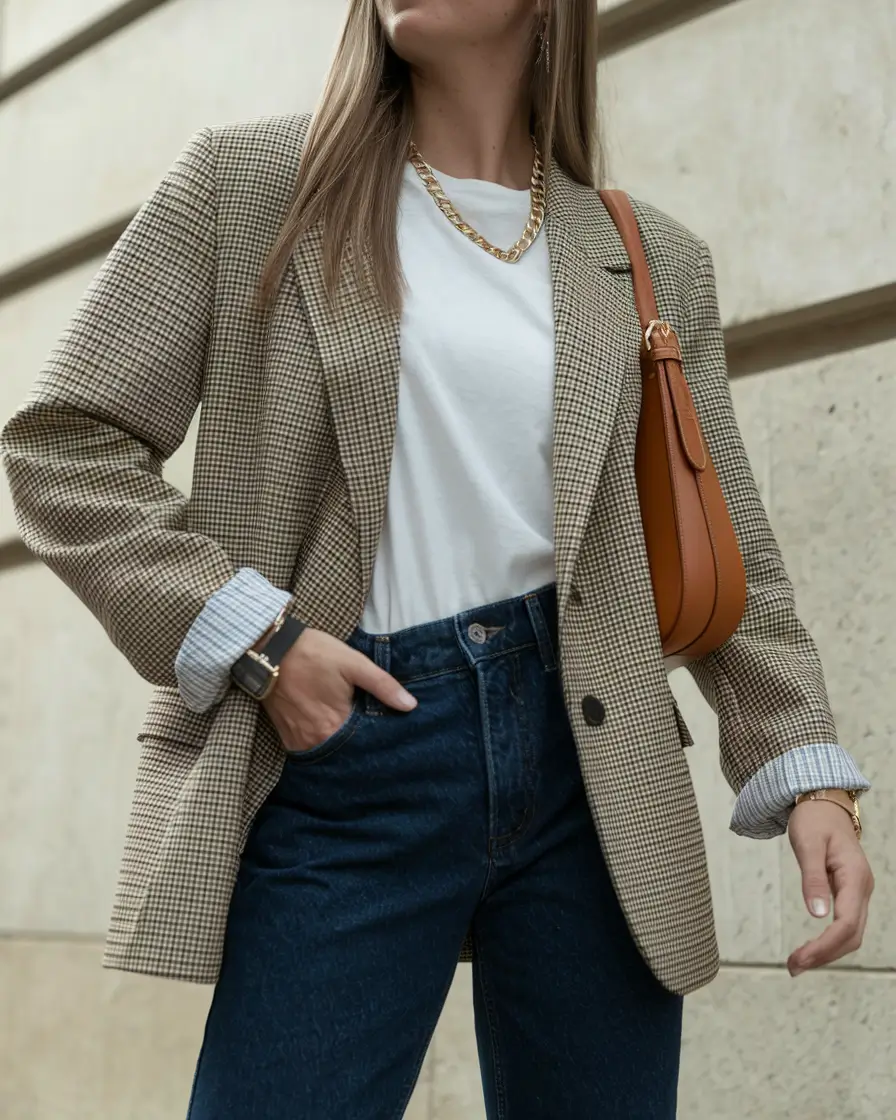 fall business casual outfits mid size Classics Updated with a Golden Touch