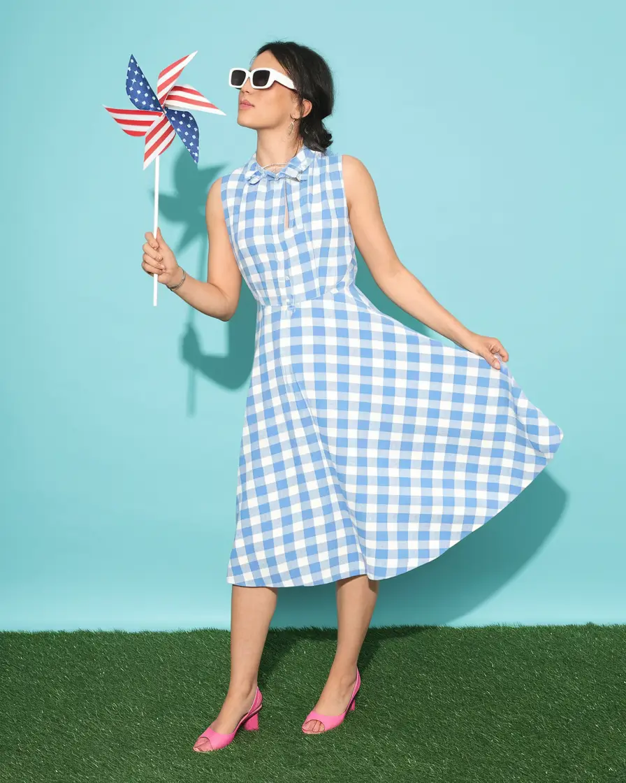 labor day dress Garden-Party Pink with Vintage Flair