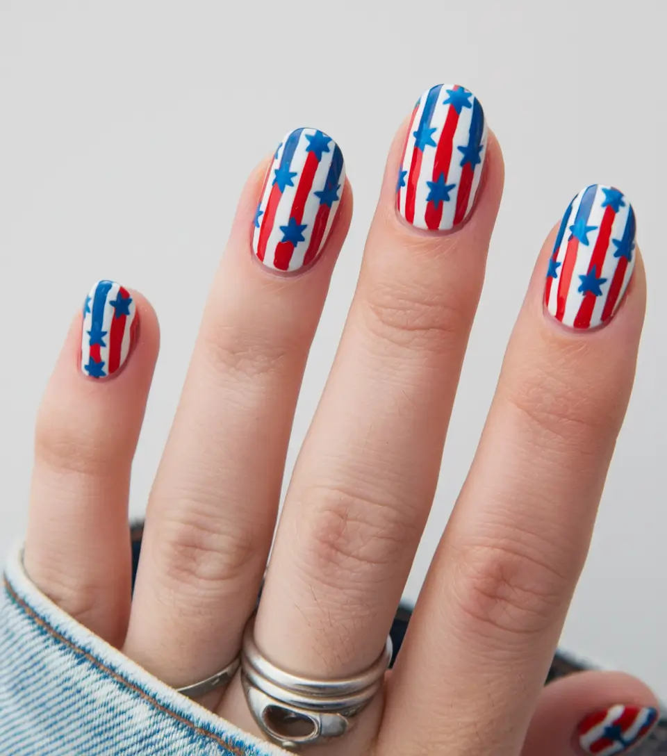 labor-day-nails-playful-stripes-stars