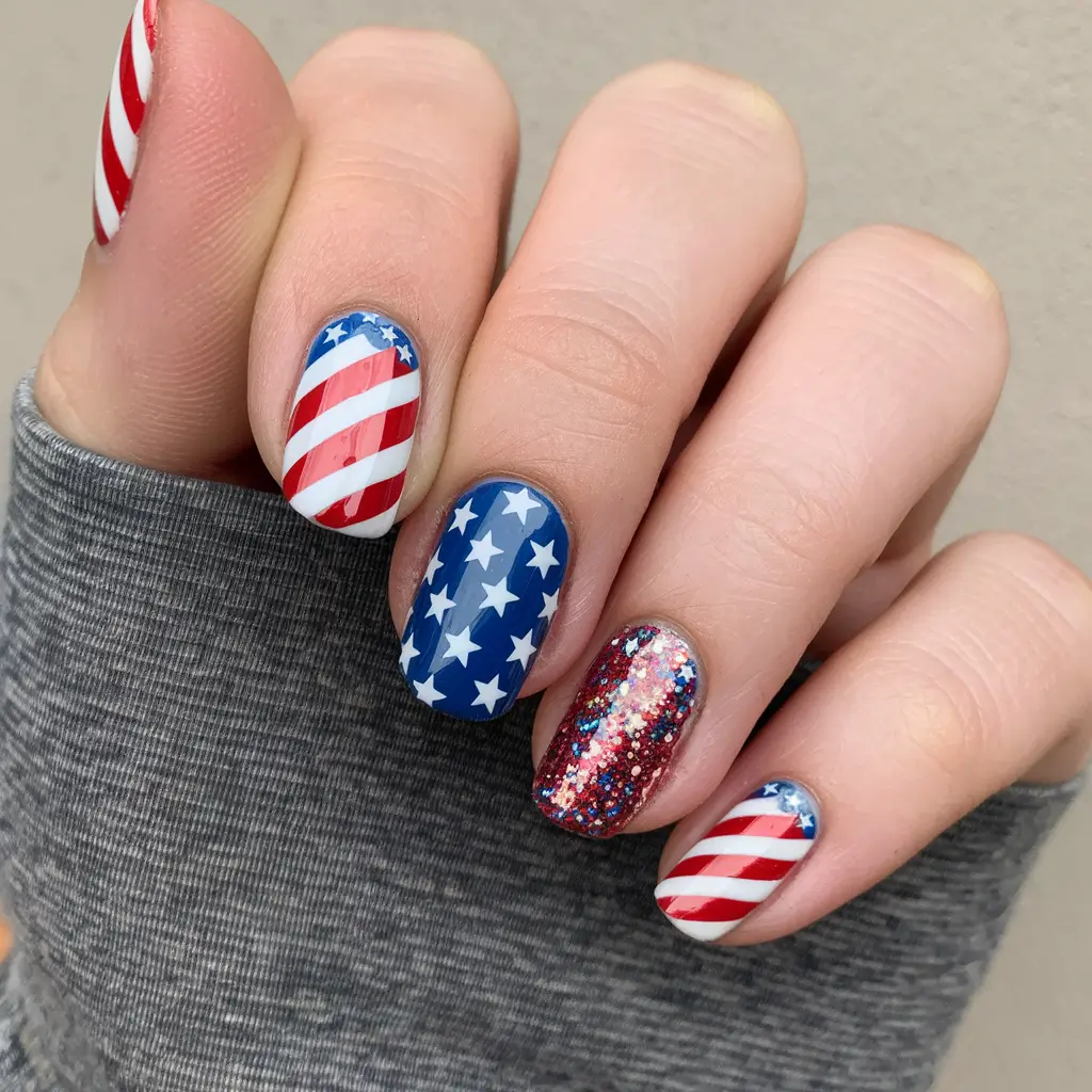 labor-day-nails-stars-glitter-explosion