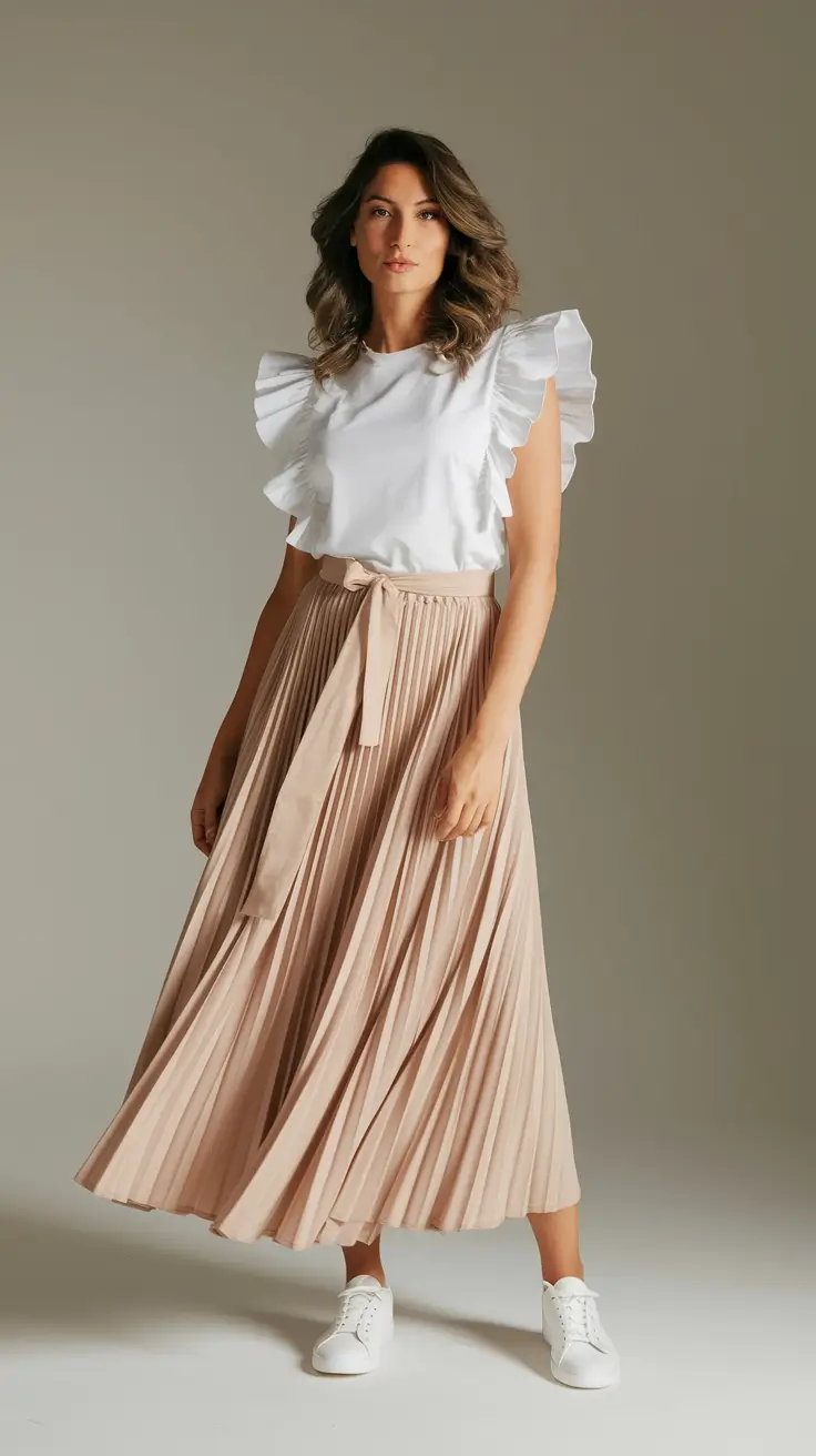 october wedding guest outfits Romantic Neutrals for a Crisp Afternoon Ceremony