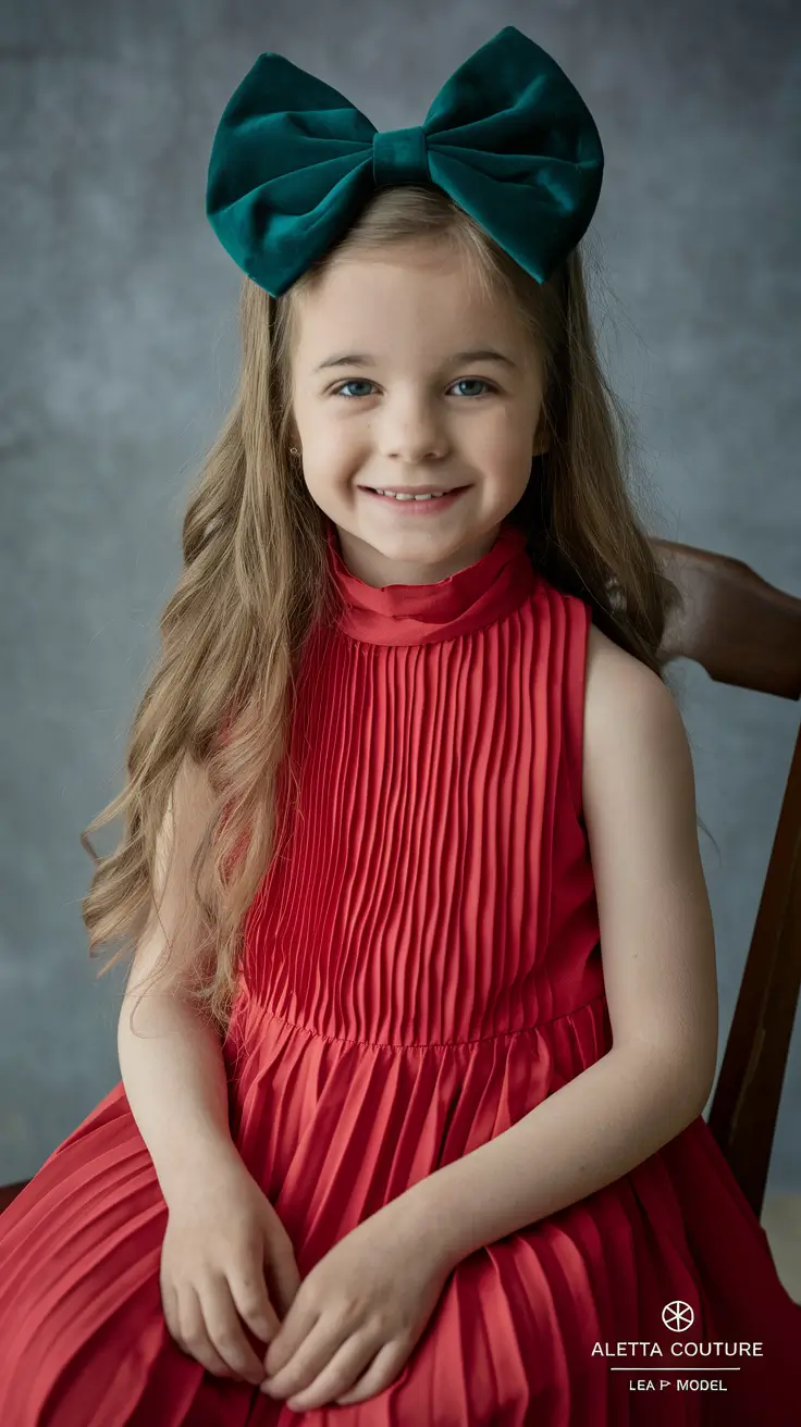 first day of school outfits Candy-Red Confidence with a Statement Bow