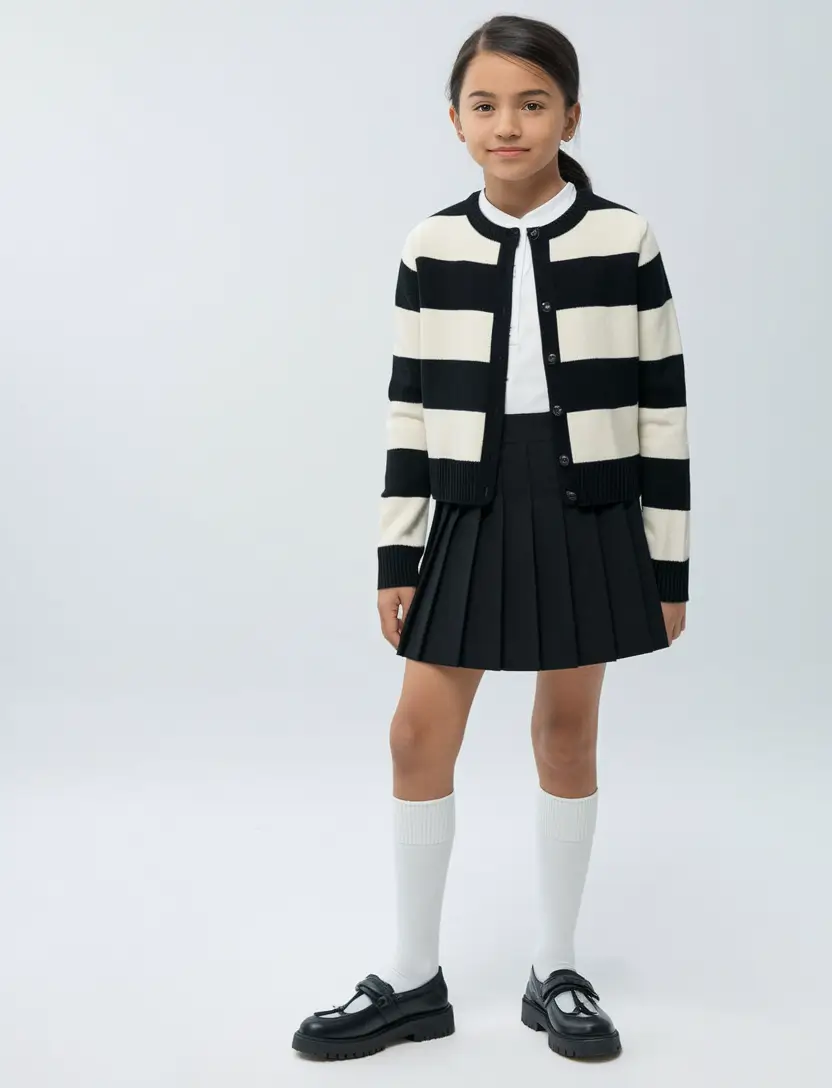 first day of school outfits 8th grade Chic Stripes and Monochrome Harmony
