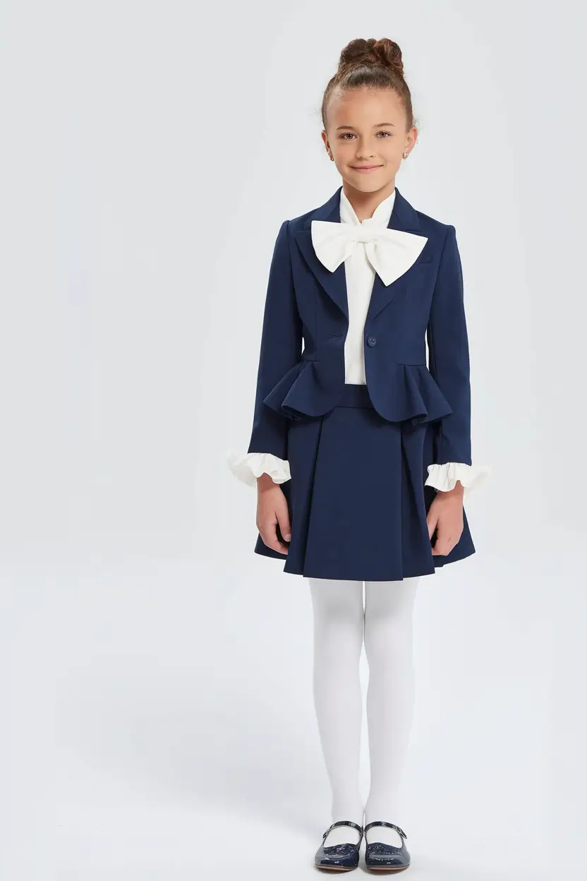 first day of school outfits elegant Elegant Navy and Statement Bows