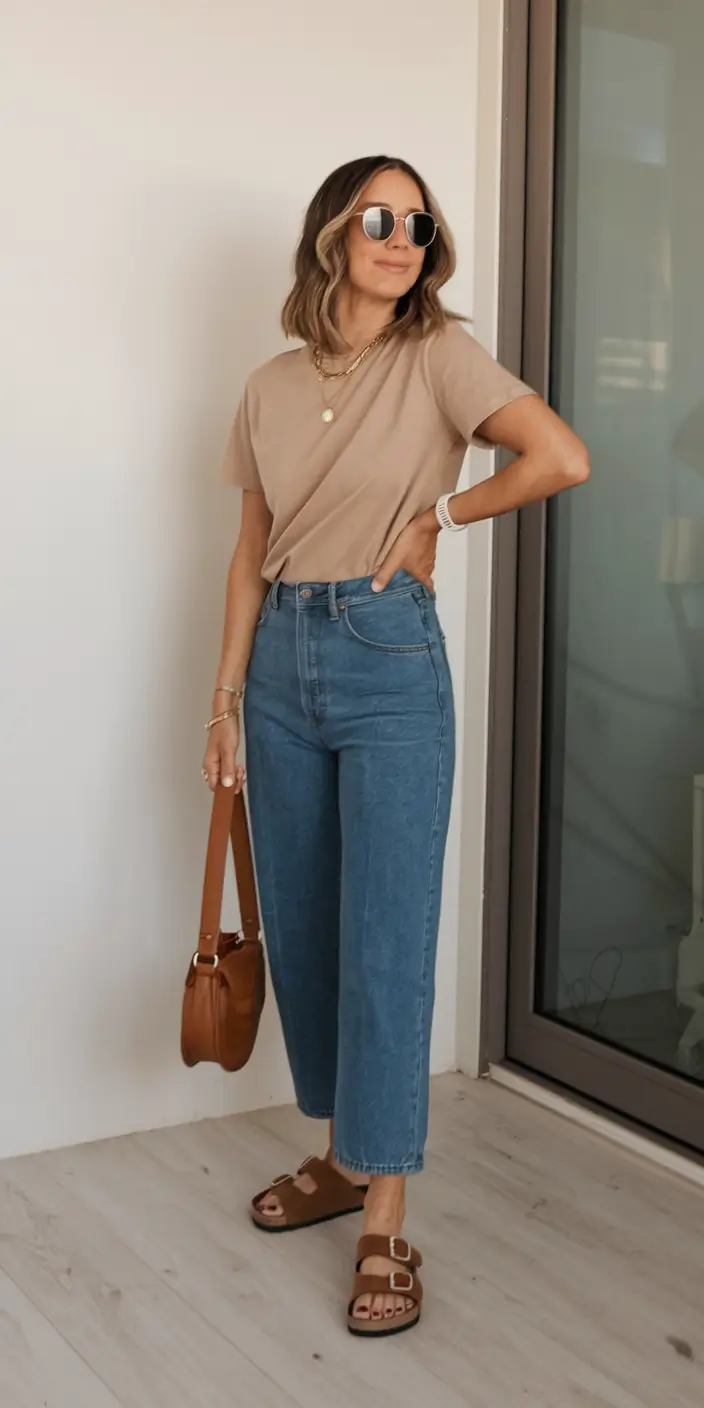 summer to fall transition outfits ideas 2025 Soft Neutrals and Everyday Denim